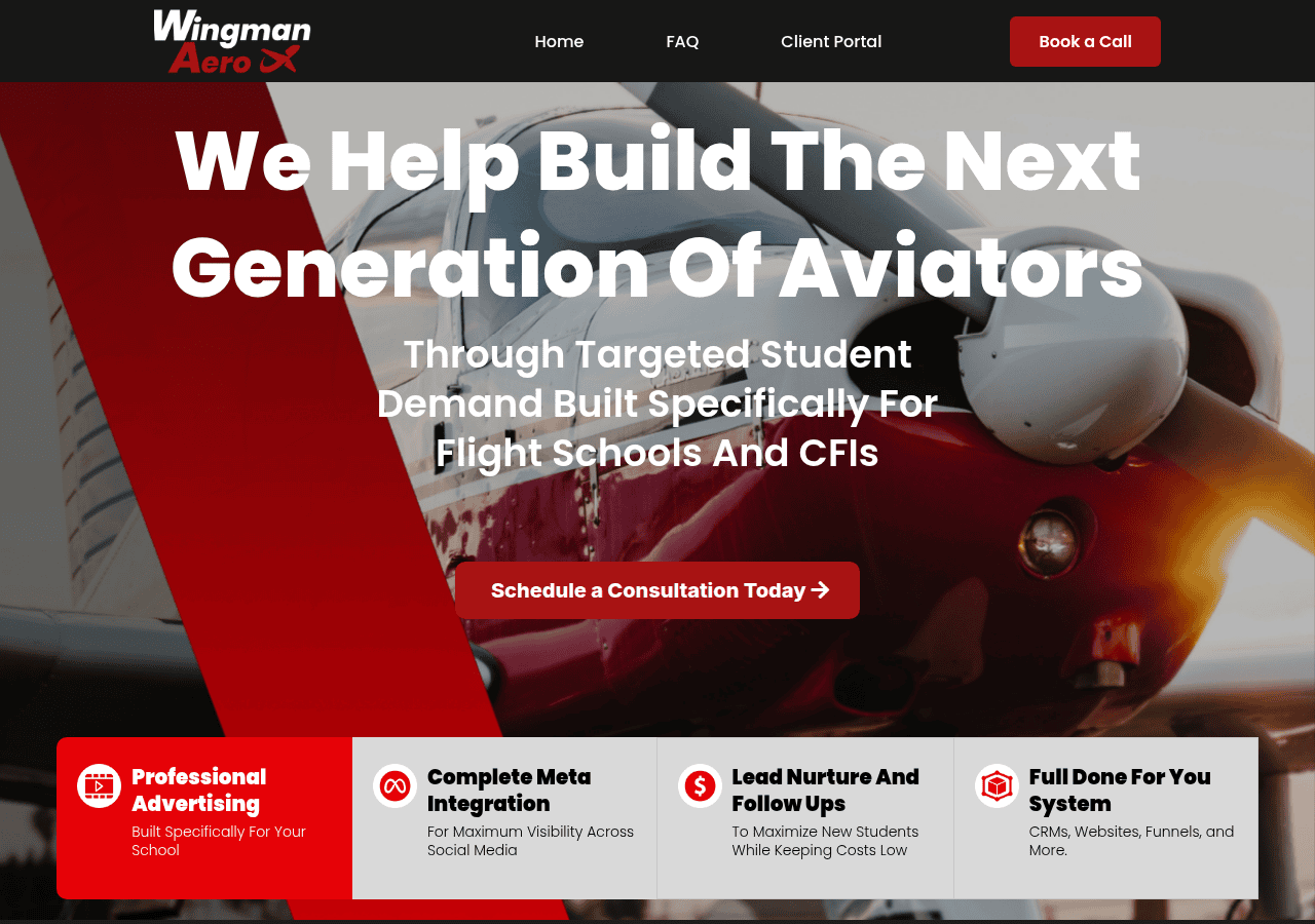 Screenshot of wingmanaero.com