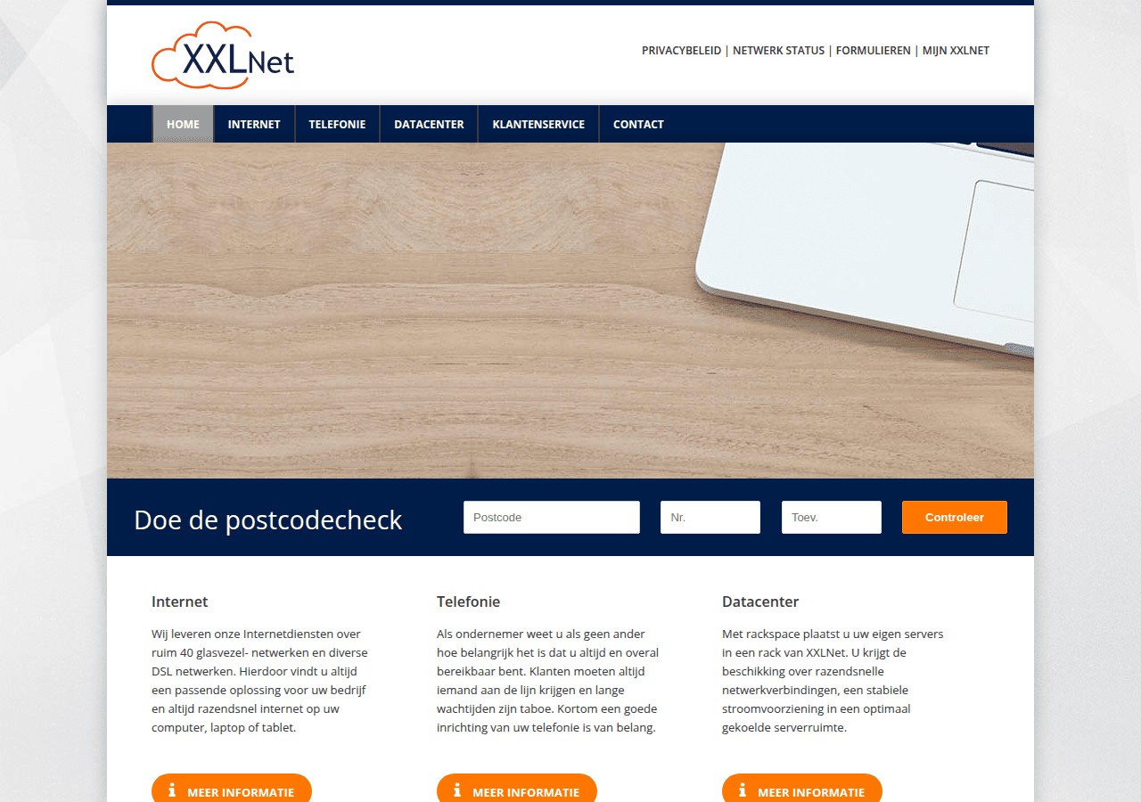 Screenshot of xxlnet.nl