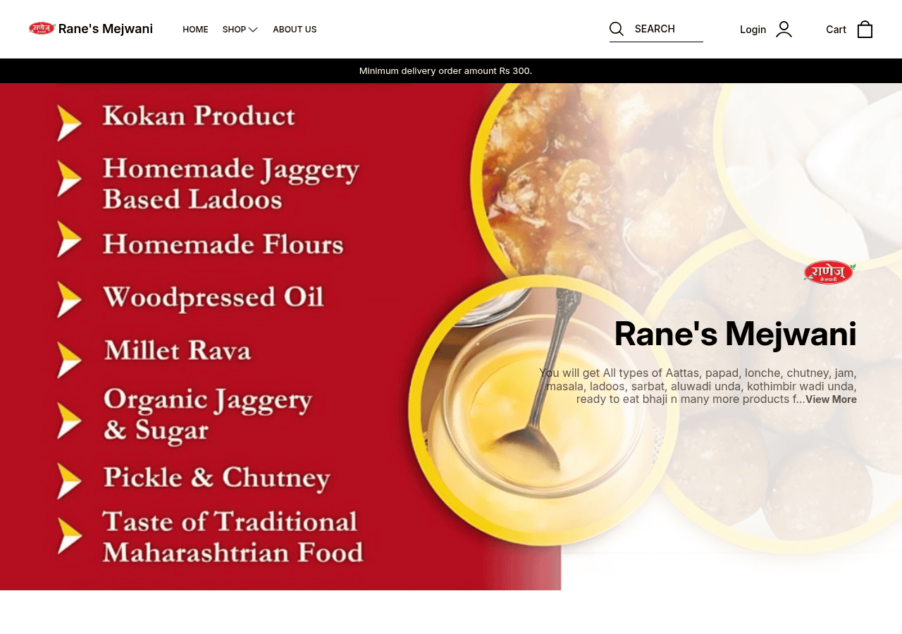 Screenshot of ranesmejwani.com