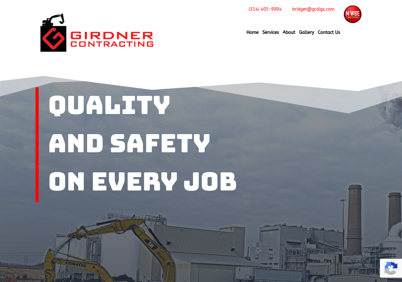 Screenshot of girdnercontracting.com