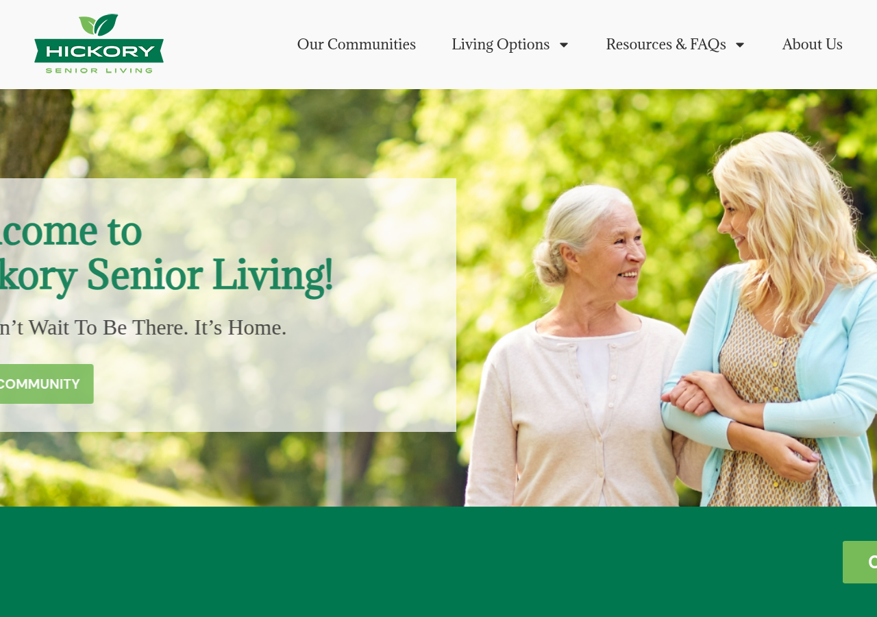 Screenshot of hickoryseniorliving.com