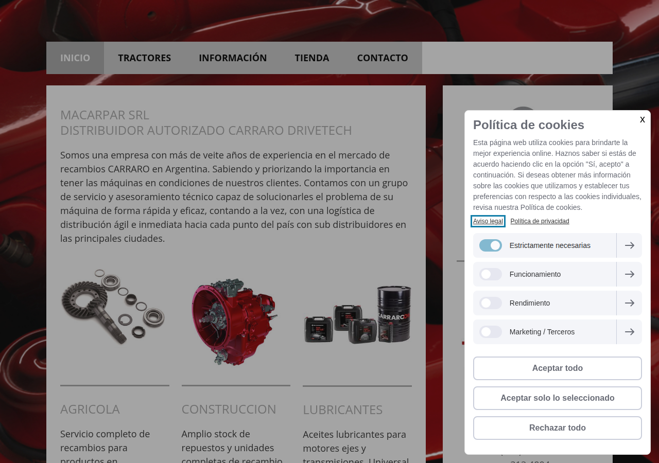 Screenshot of carraroargentina.com