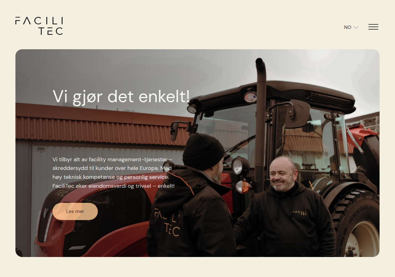 Screenshot of facilitec.no