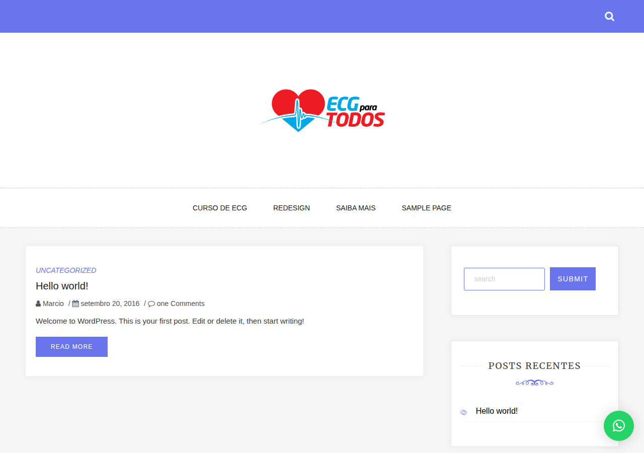 Screenshot of ecgparatodos.com.br