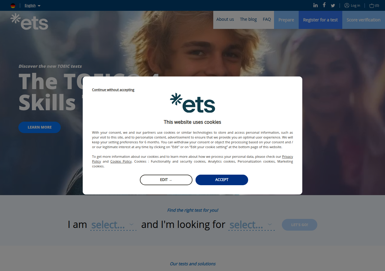 Screenshot of etsglobal.org