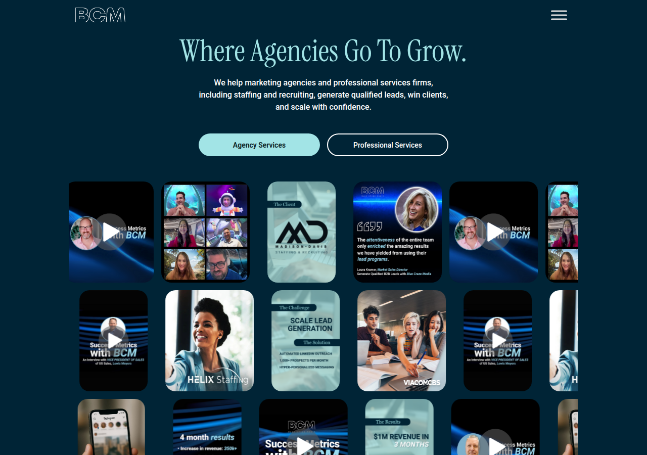 Screenshot of bluecrazemedia.com