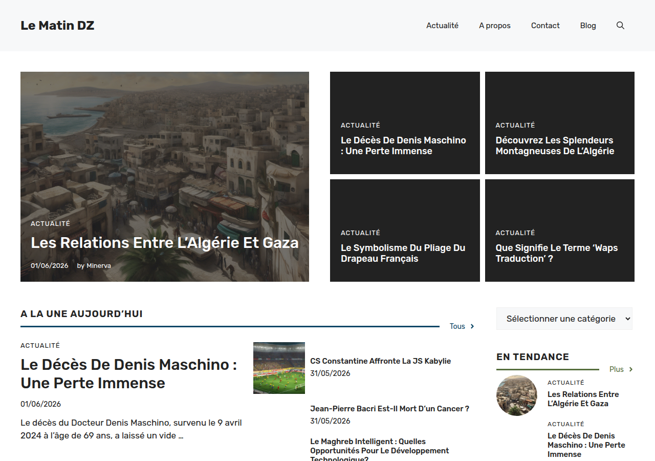 Screenshot of lematin-dz.net