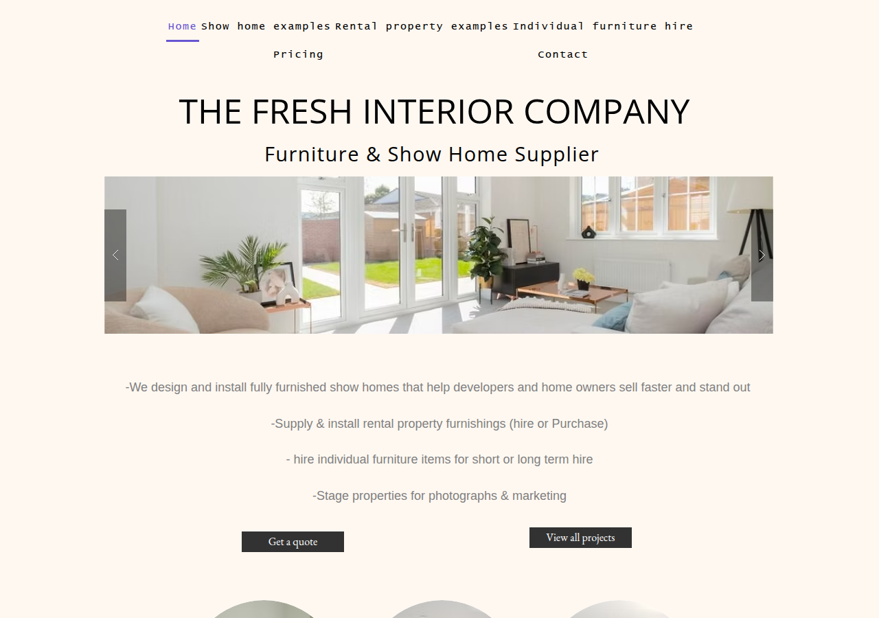 Screenshot of thefreshinterior.uk