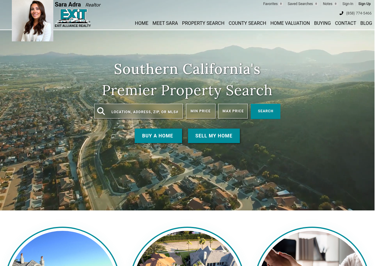 Screenshot of sarasellssocal.com