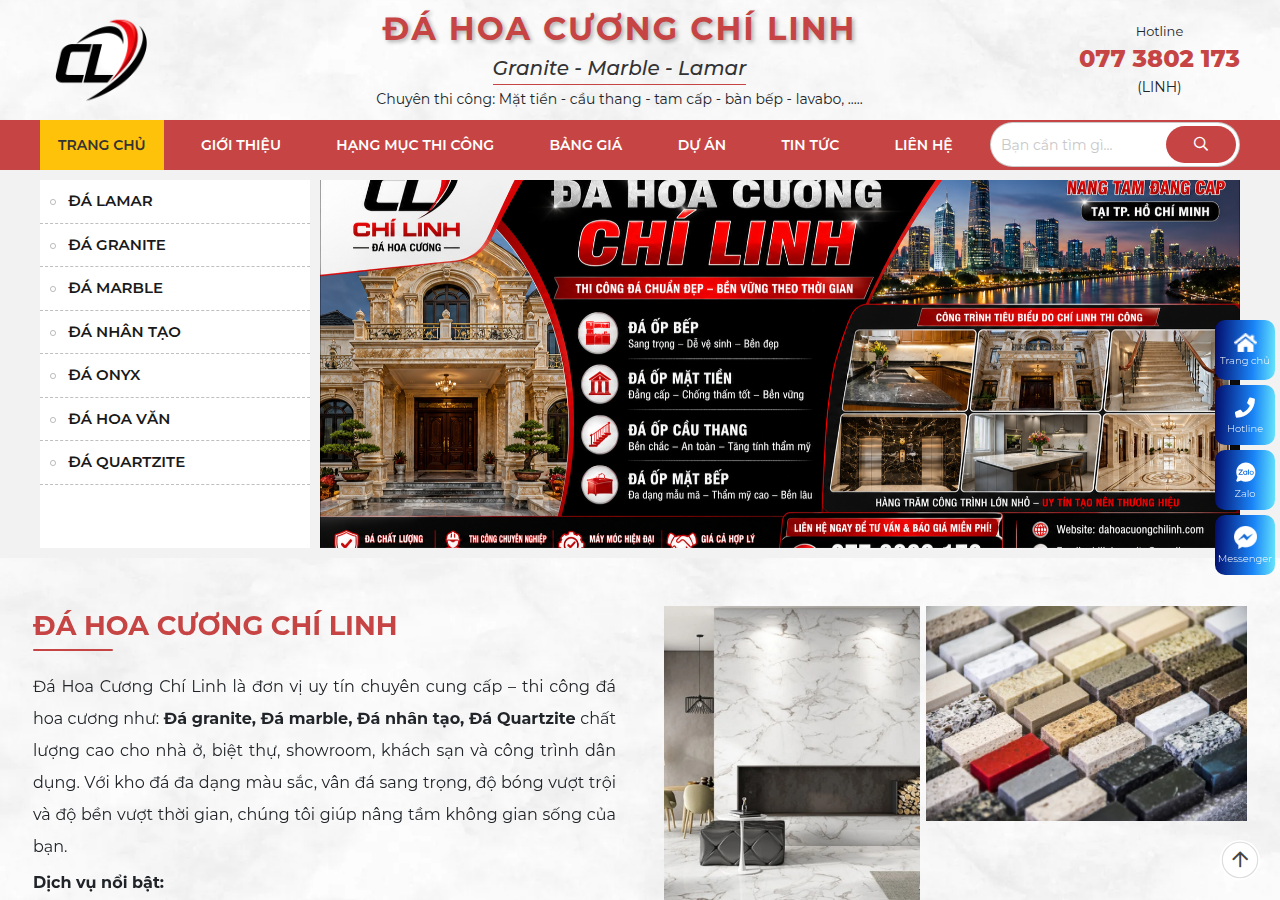 Screenshot of dahoacuongchilinh.com