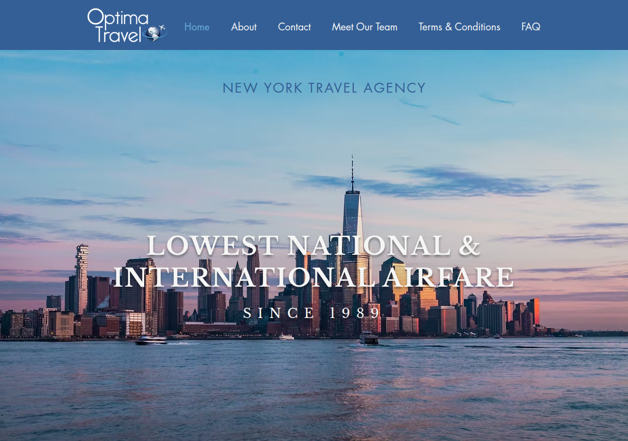Screenshot of optimatravel.com