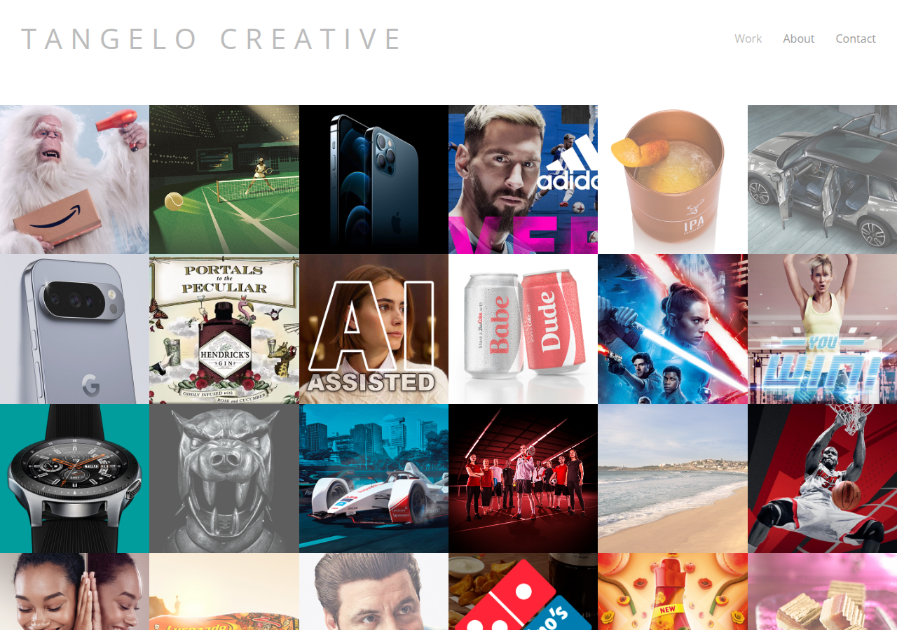Screenshot of tangelocreative.co.uk
