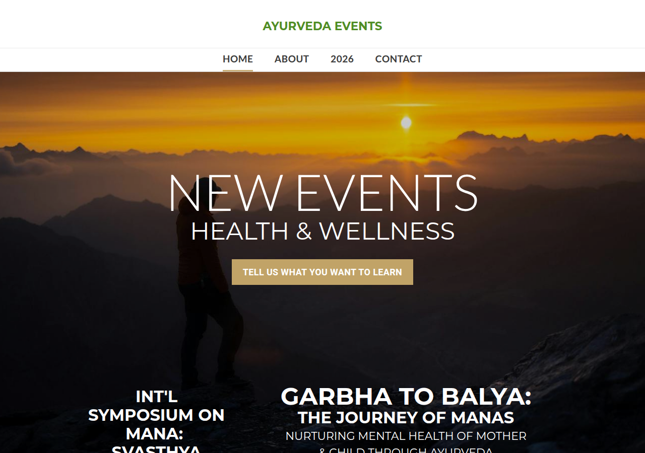 Screenshot of ayurvedaconference.com