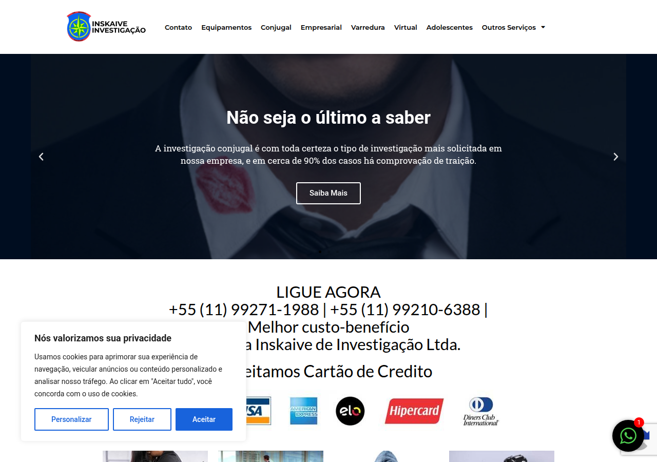 Screenshot of investigacao.com.br