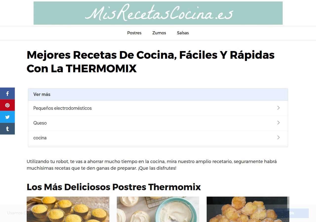Screenshot of misrecetascocina.es
