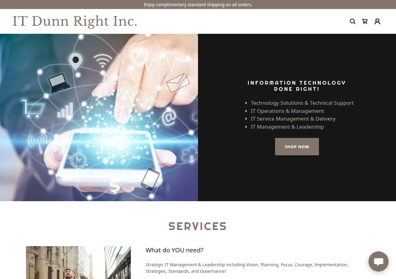 Screenshot of itdunnright.ca