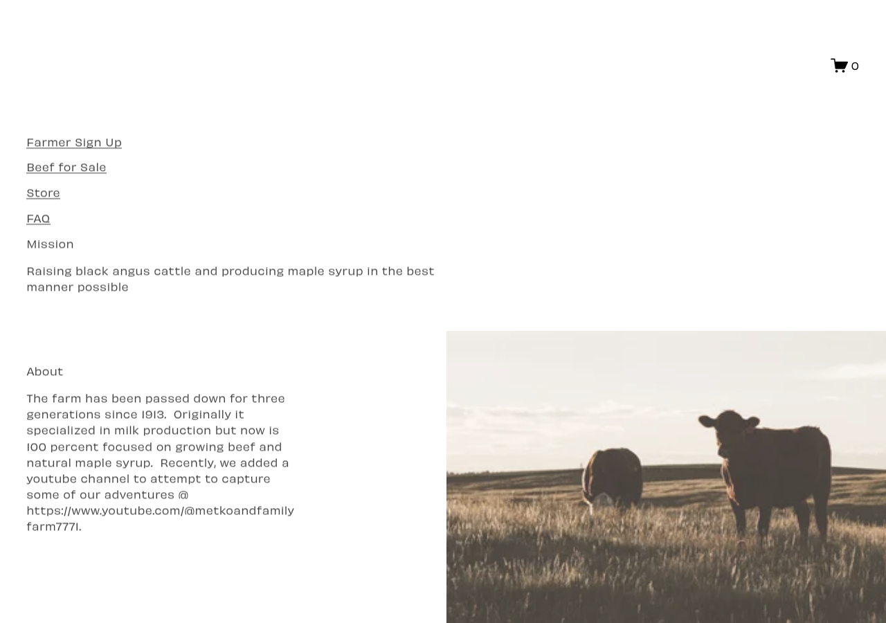 Screenshot of metkofarms.com