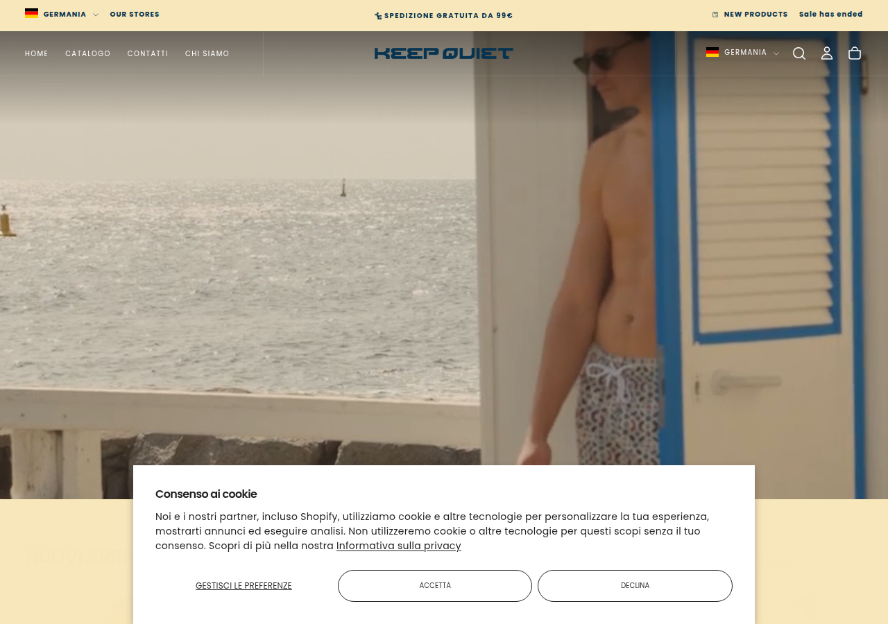 Screenshot of keepquietbeachwear.com