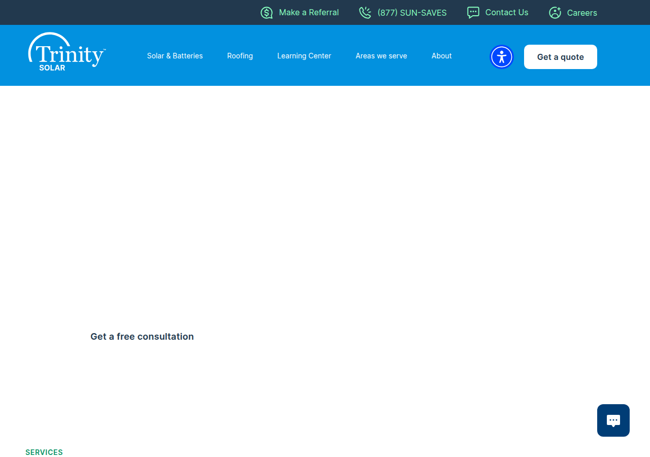 Screenshot of trinitysolar.com