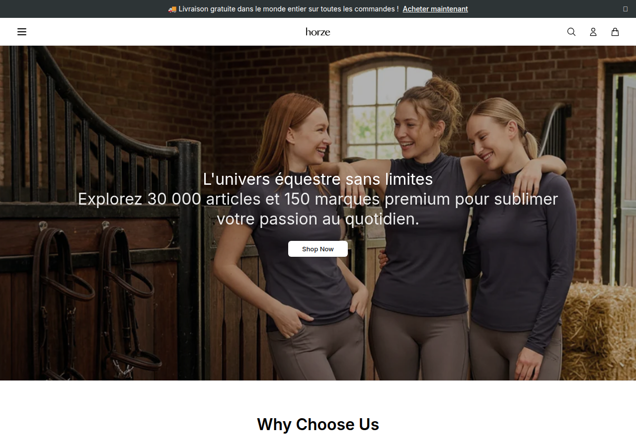 Screenshot of horzeonline.shop