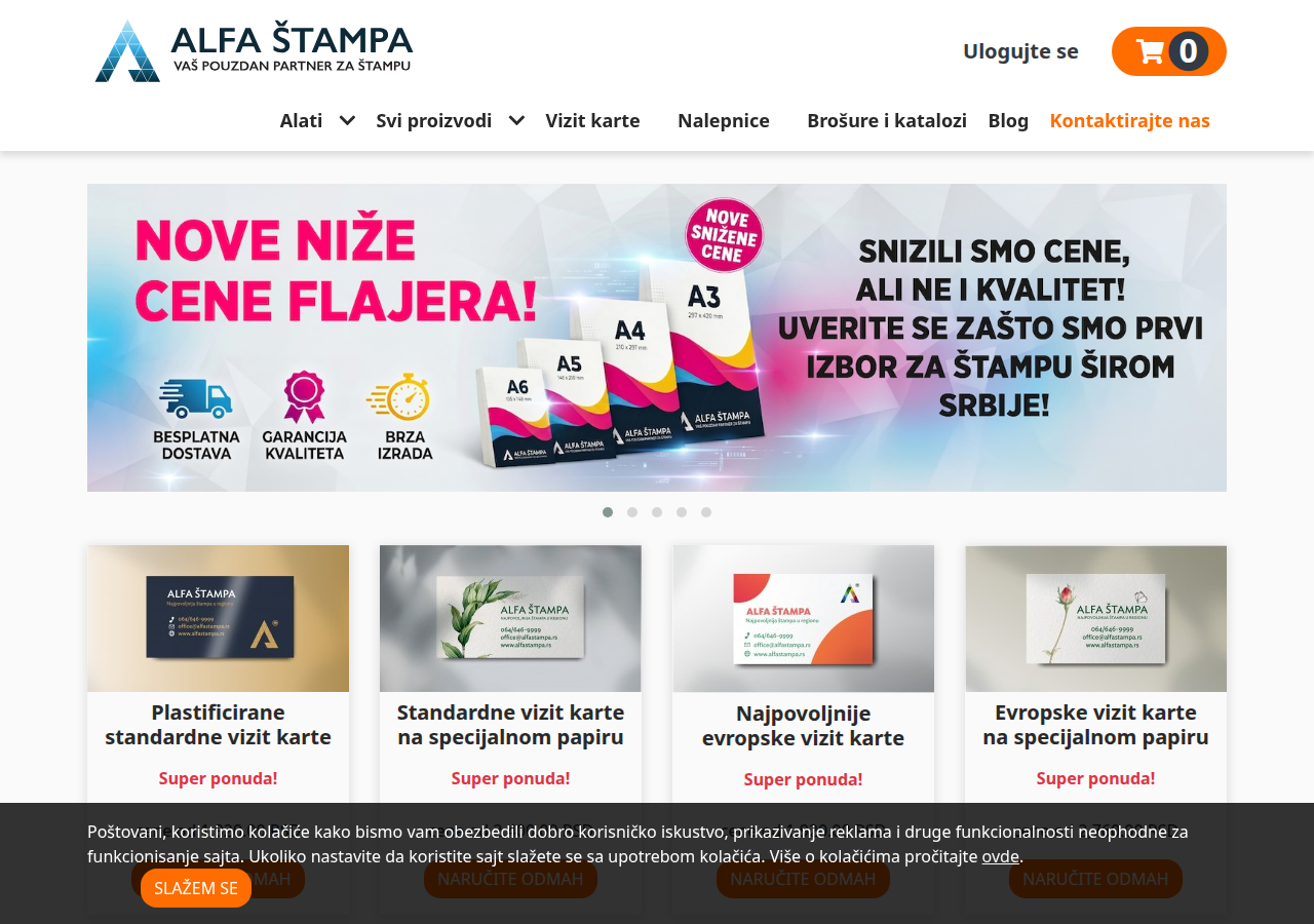 Screenshot of alfastampa.rs