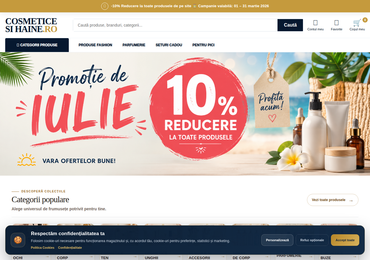 Screenshot of cosmeticesihaine.ro