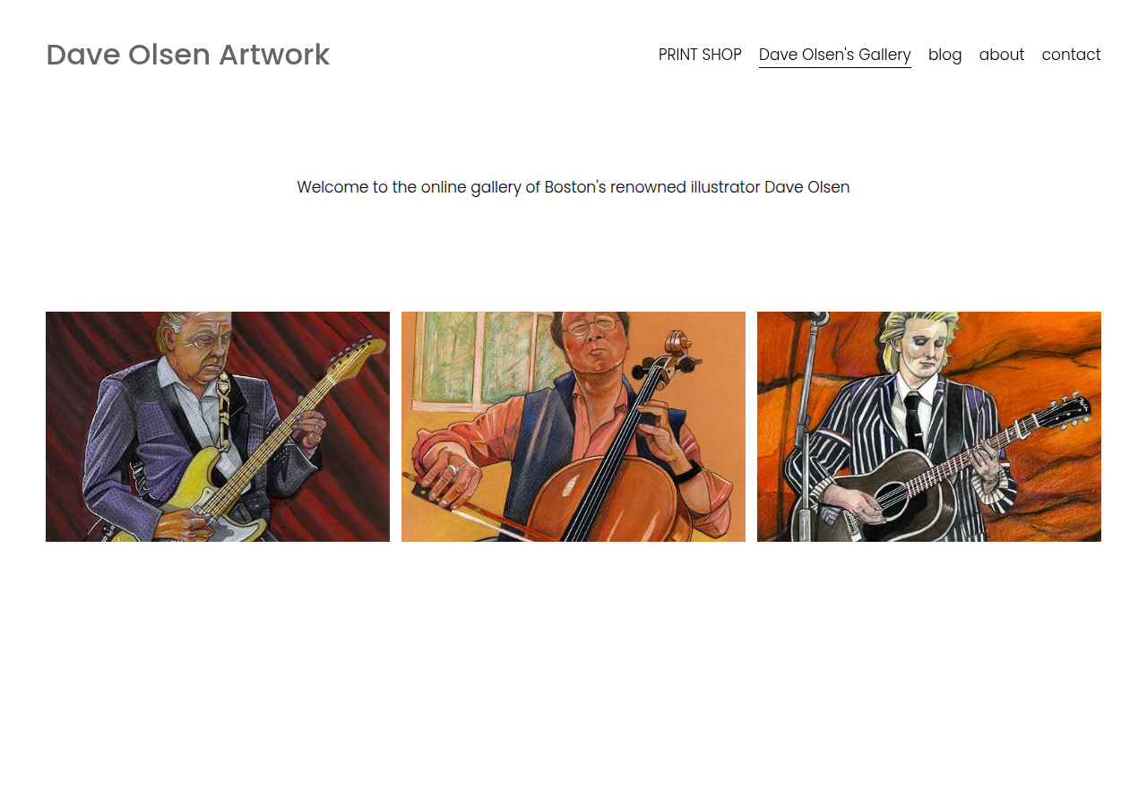 Screenshot of daveolsenart.com