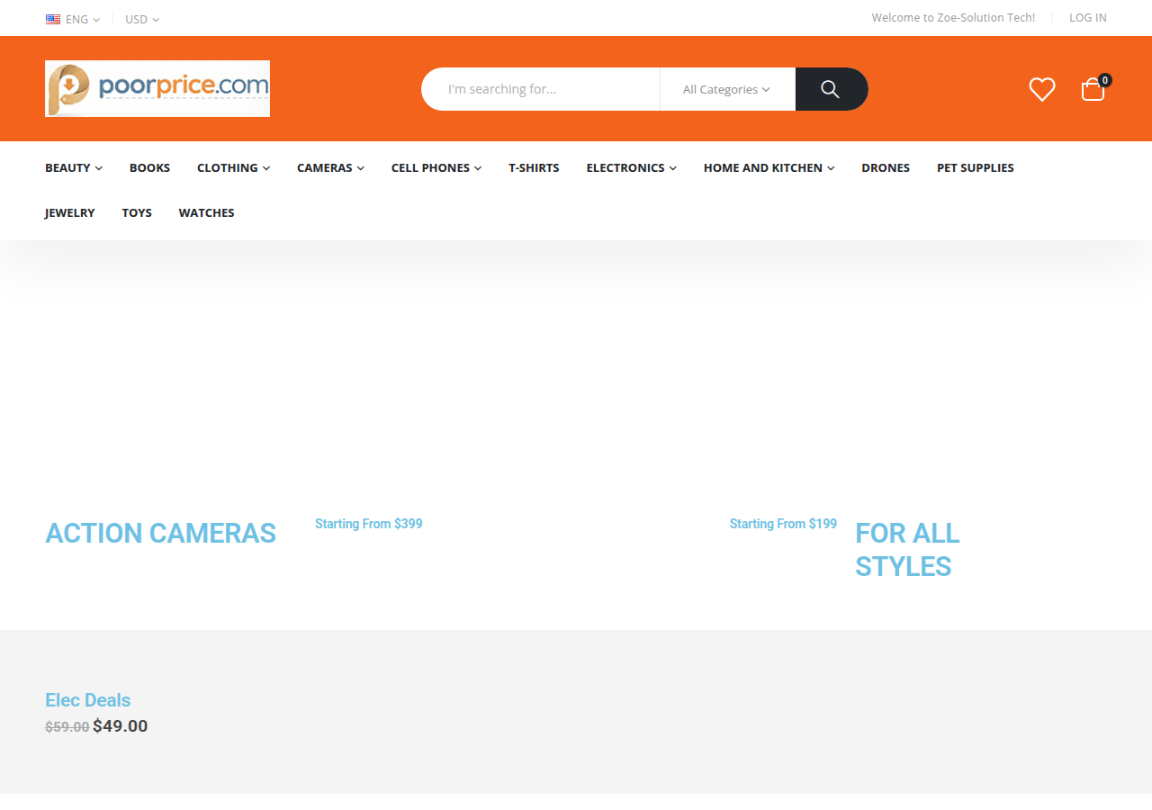 Screenshot of poorprice.com