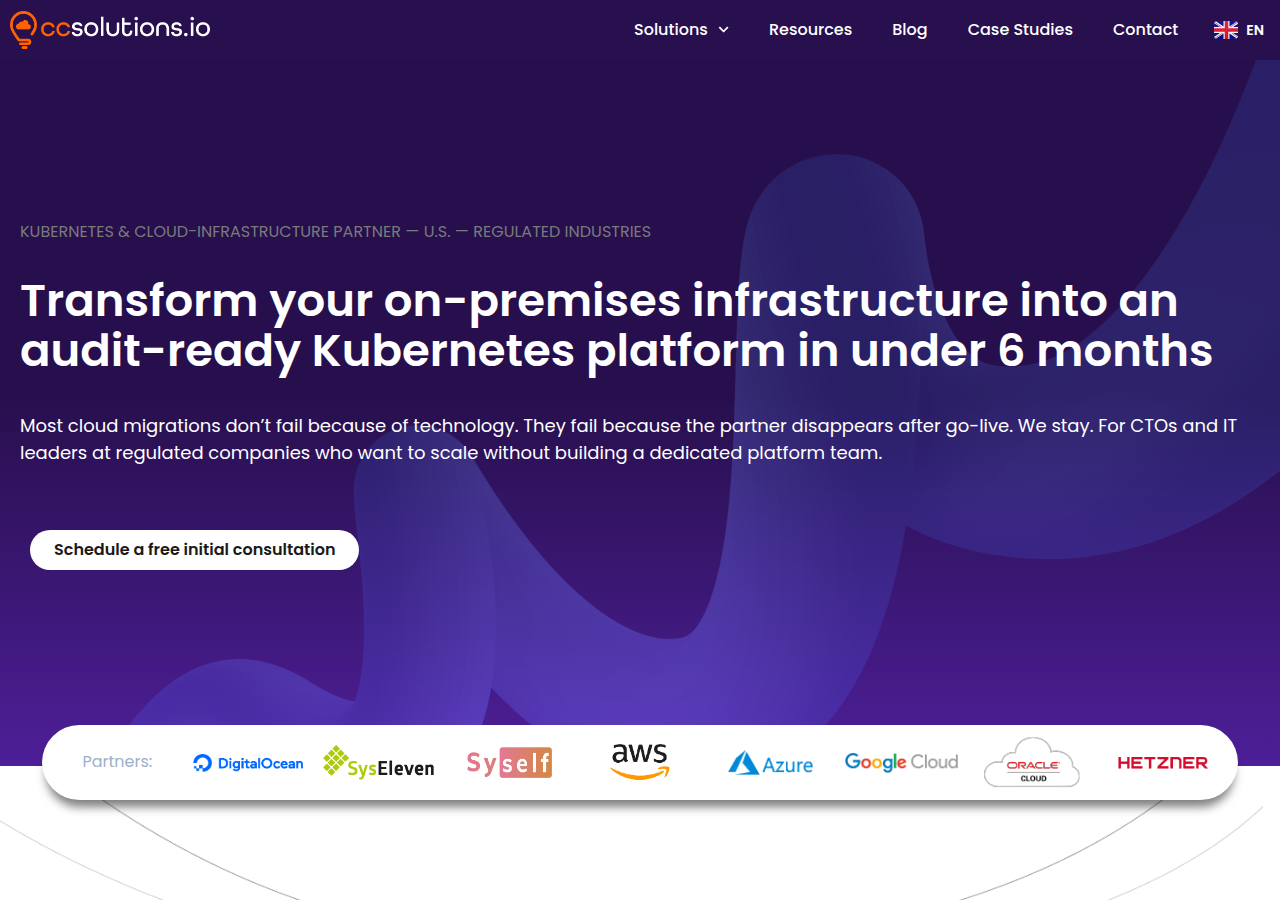 Screenshot of ccsolutions.io