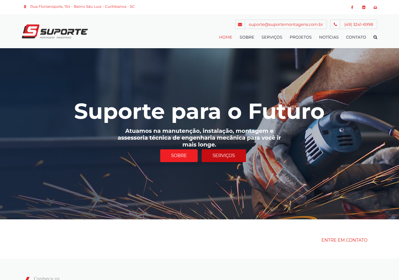 Screenshot of suportemontagens.com.br