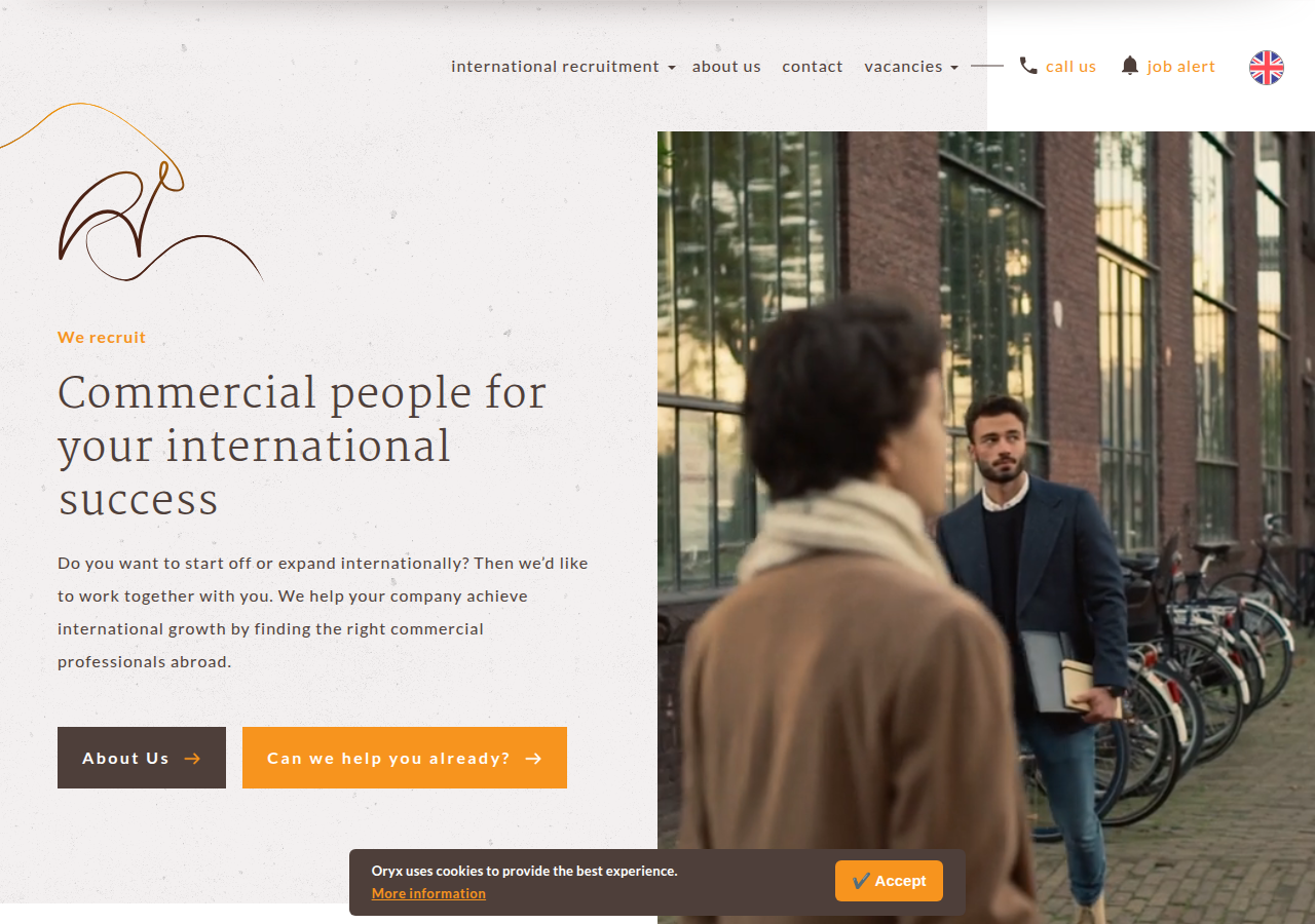 Screenshot of oryxbv.com
