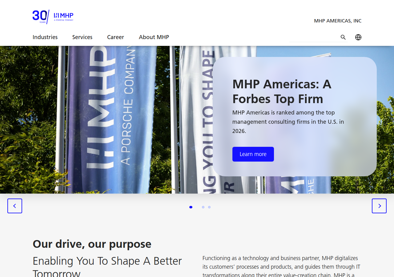 Screenshot of mhp.com
