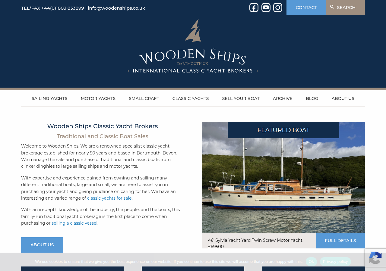 Screenshot of woodenships.co.uk