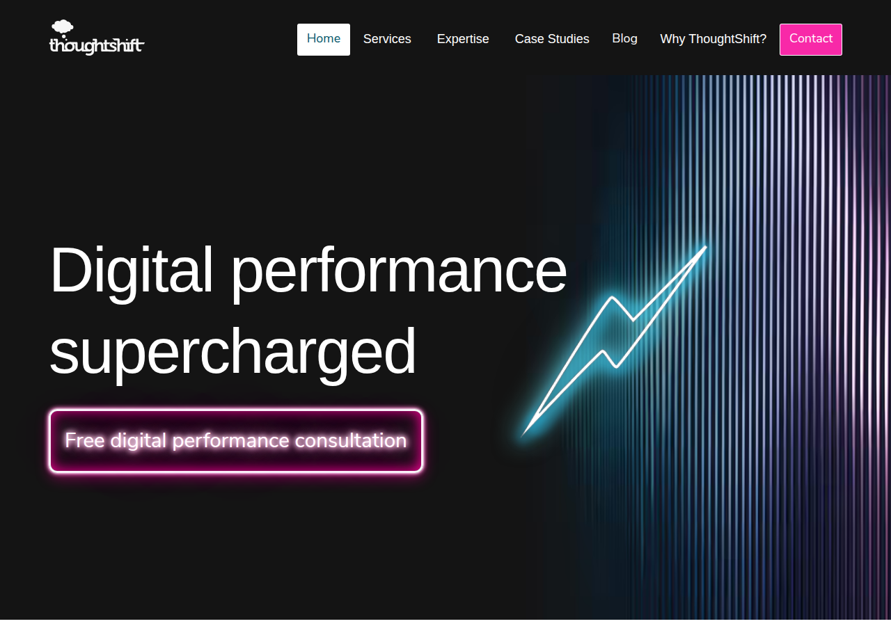 Screenshot of thoughtshift.co.uk