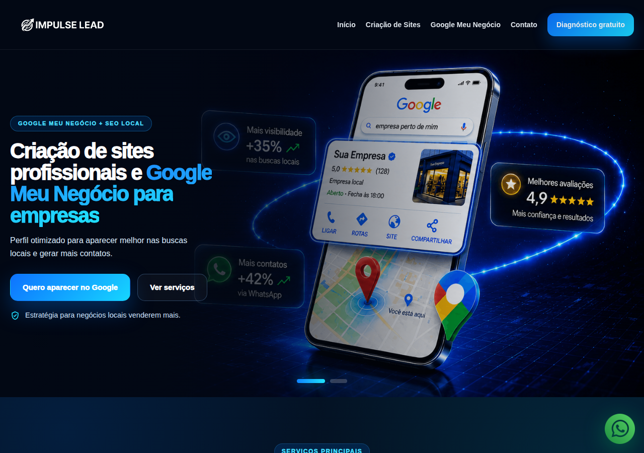 Screenshot of impulselead.com.br