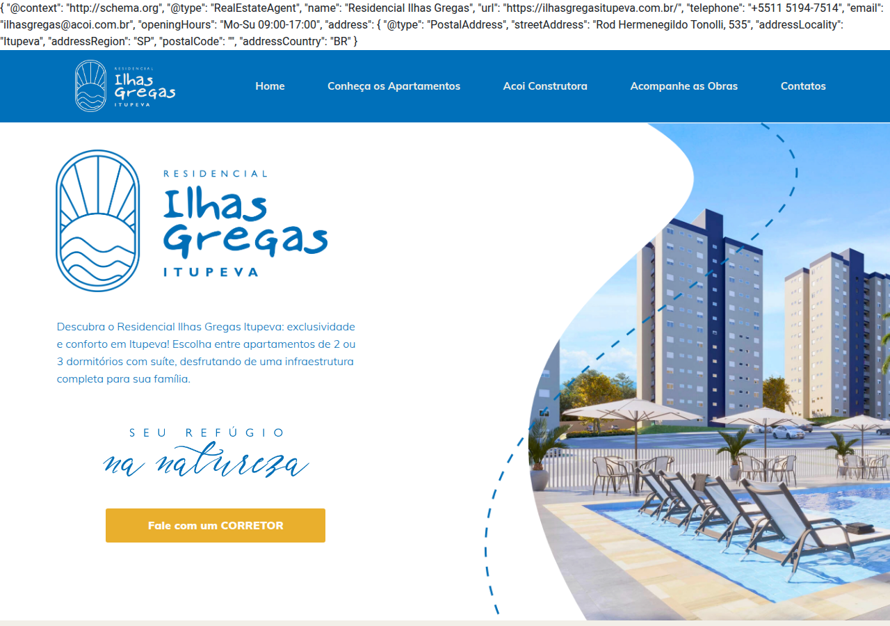 Screenshot of ilhasgregasitupeva.com.br
