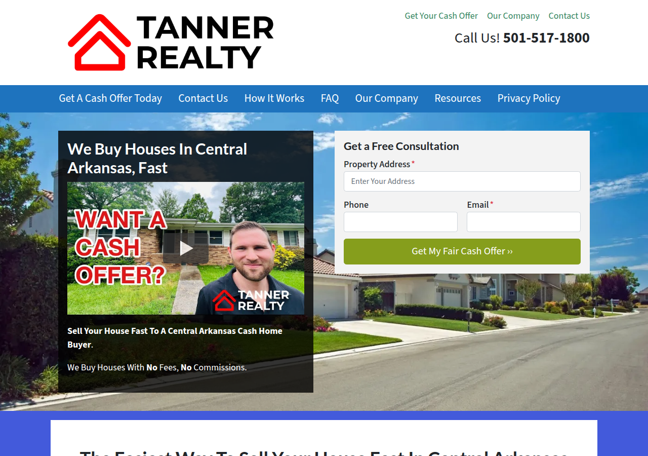 Screenshot of thetannerrealty.com