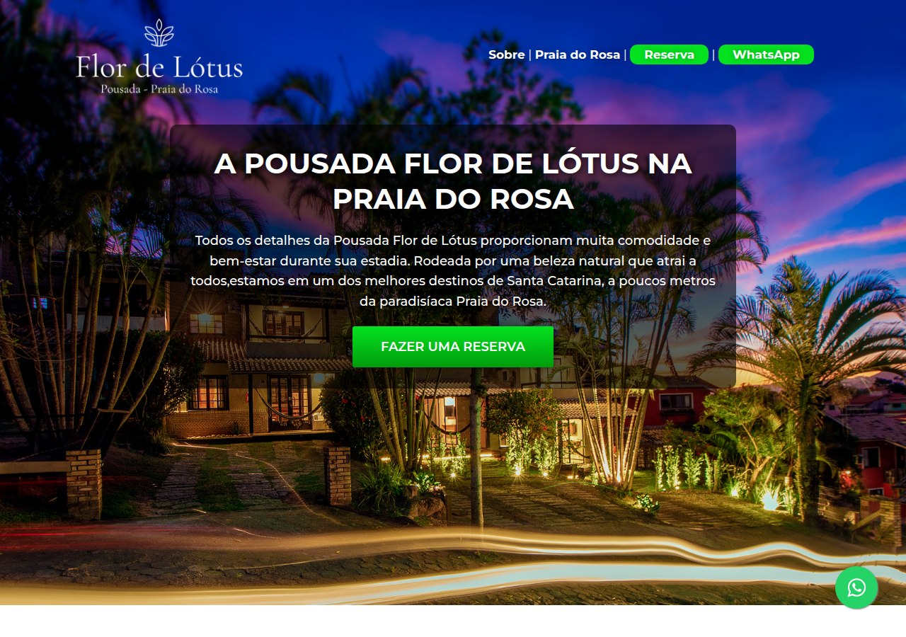 Screenshot of flordelotuspraiadorosa.com.br