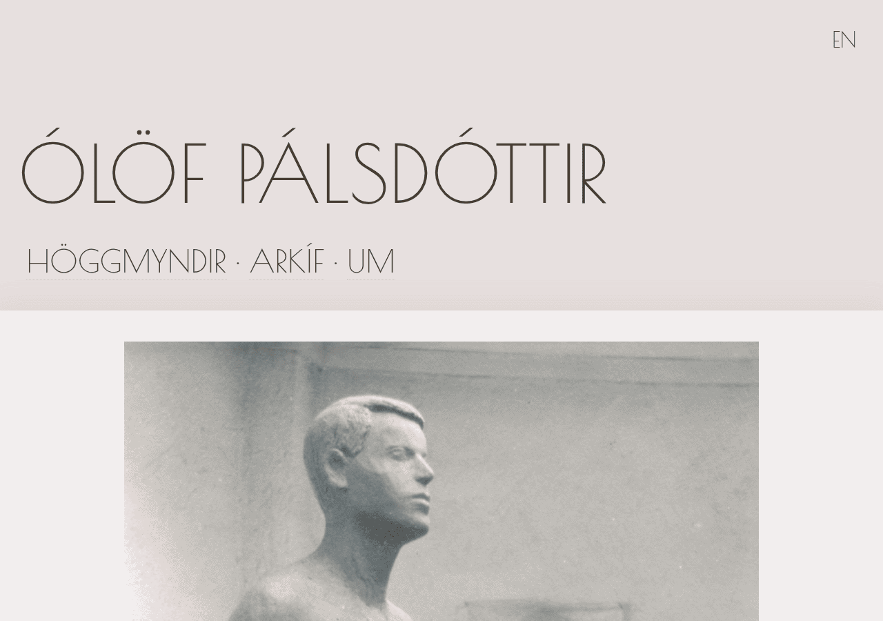 Screenshot of olofpalsdottir.com