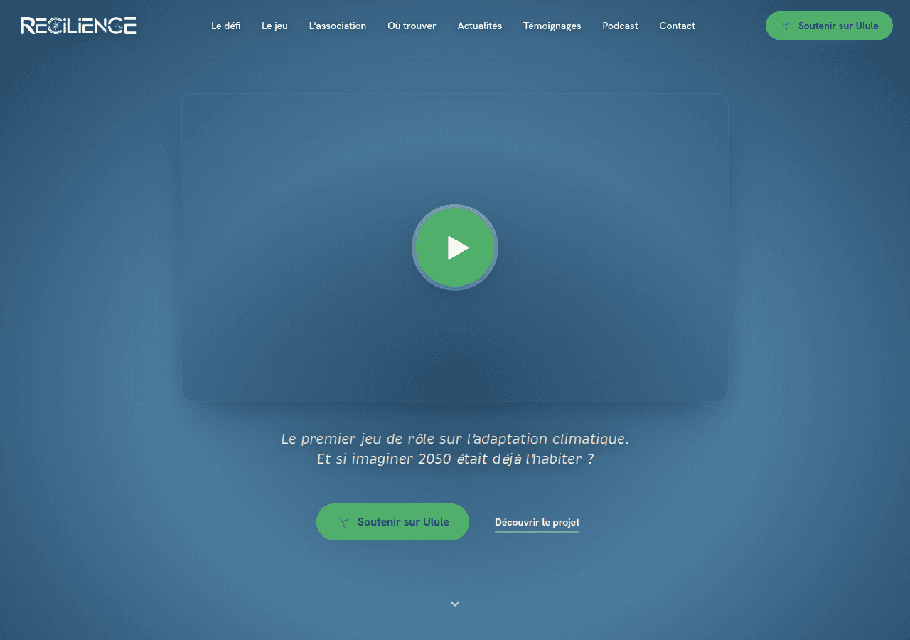 Screenshot of recilience.org