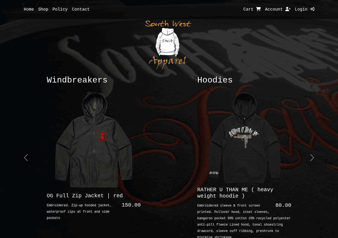 Screenshot of southwestapparel.com.au