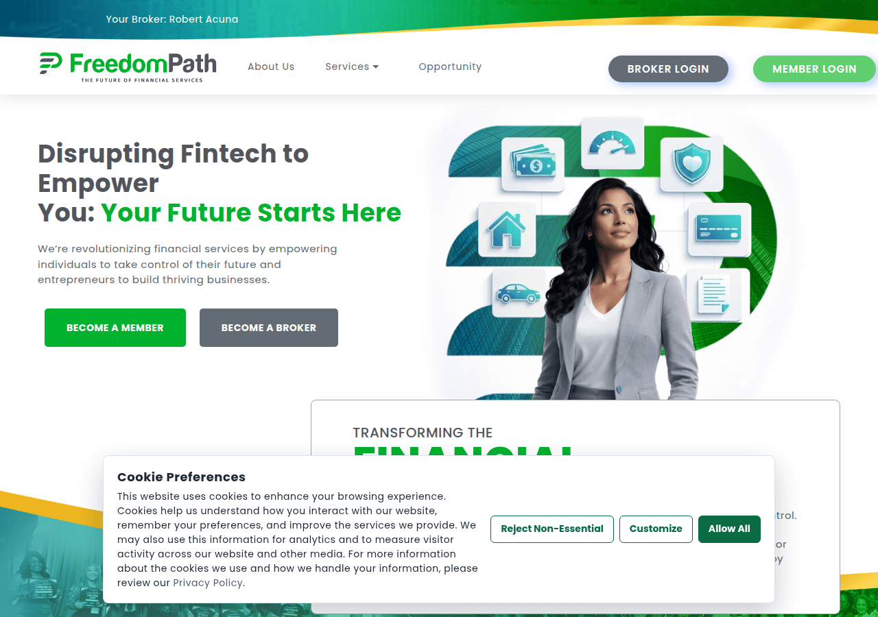 Screenshot of freedompath.com