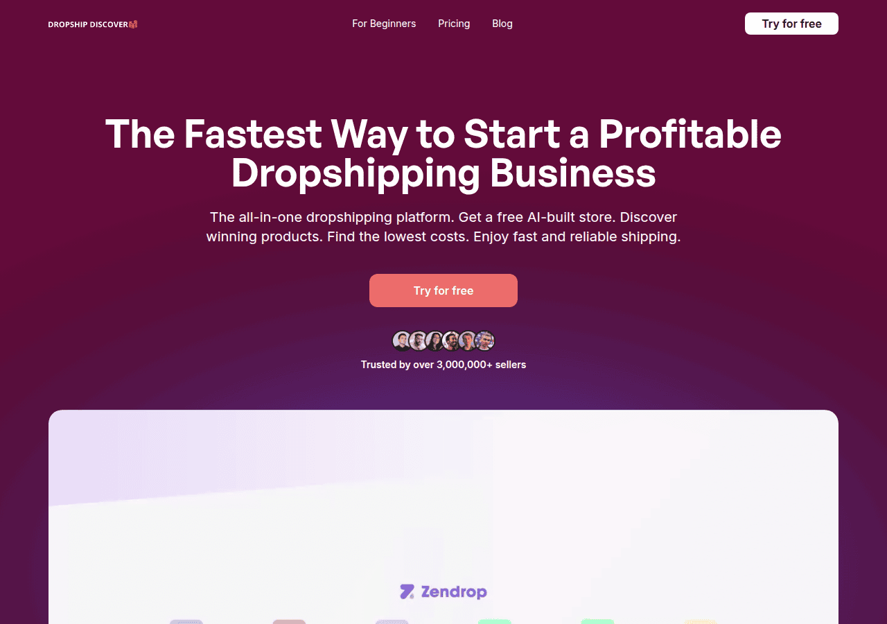 Screenshot of dropshipdiscover.pro