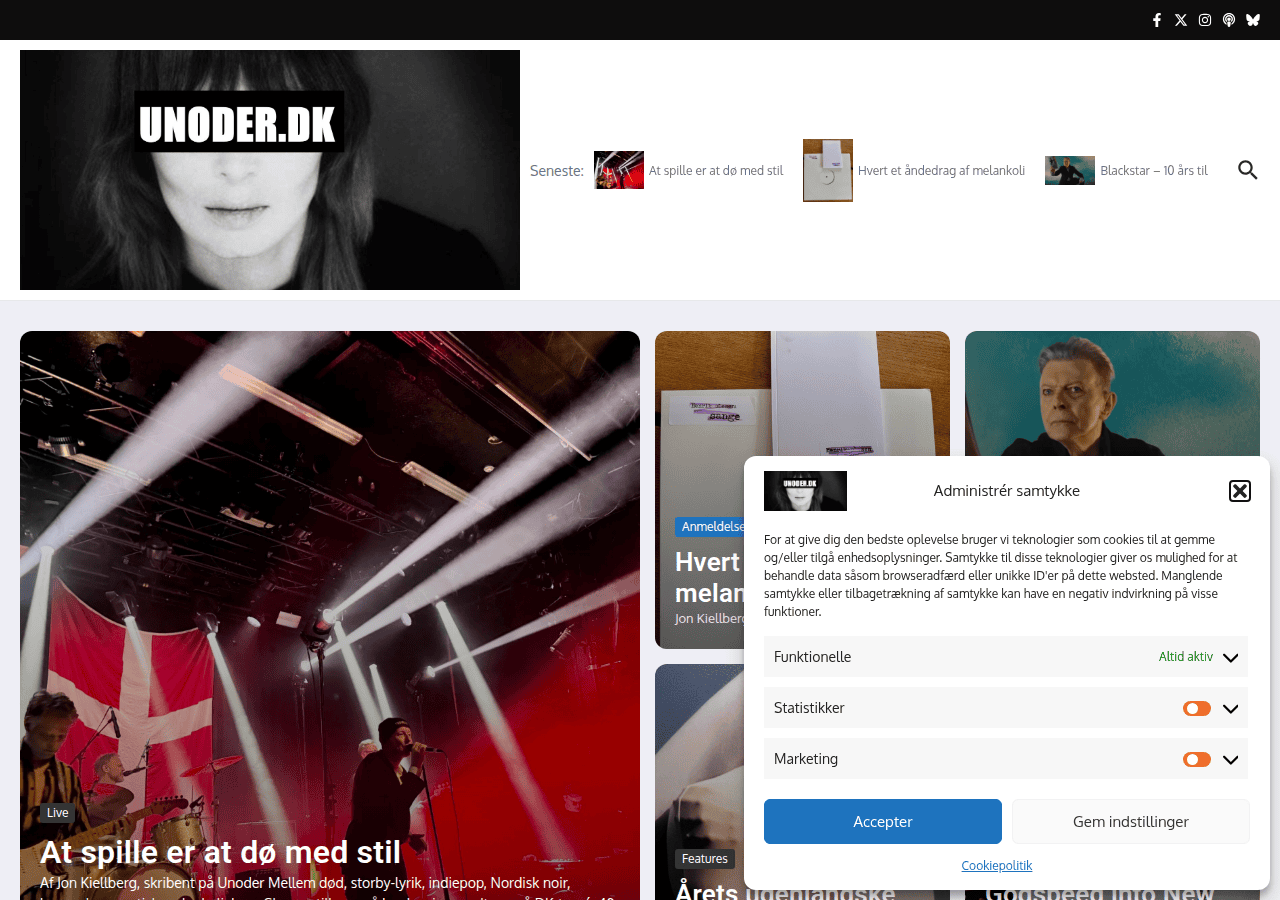 Screenshot of unoder.dk