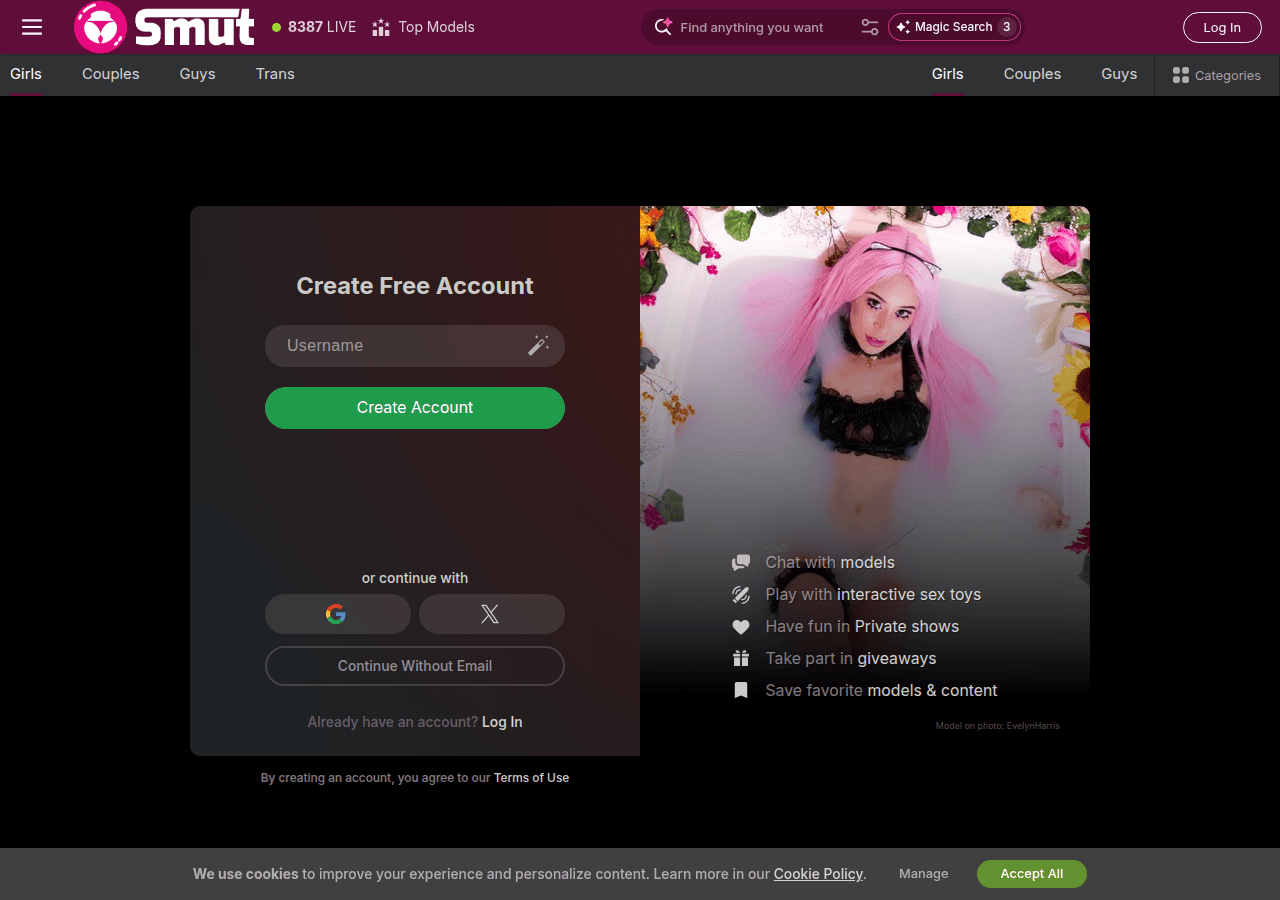 Screenshot of smut.com
