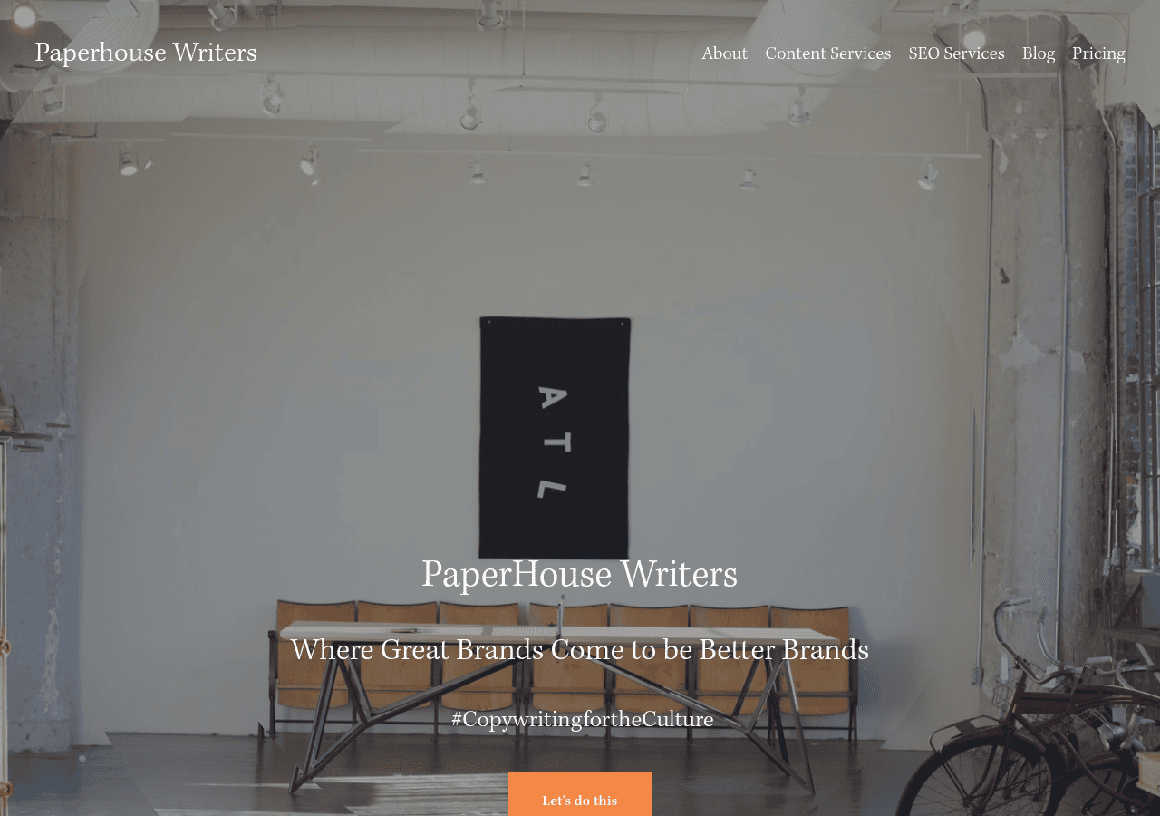 Screenshot of paperhousewriters.com