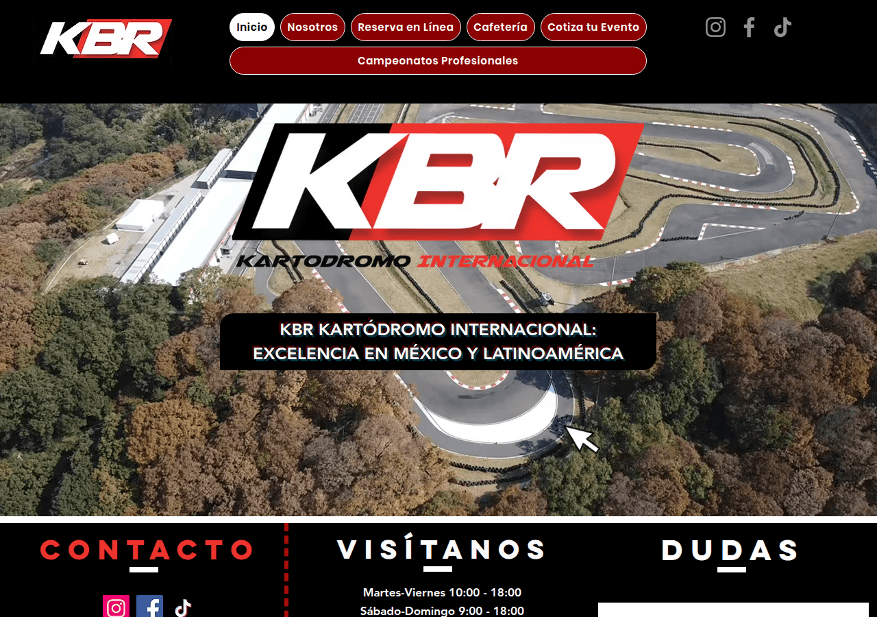 Screenshot of kartodromokbr.com