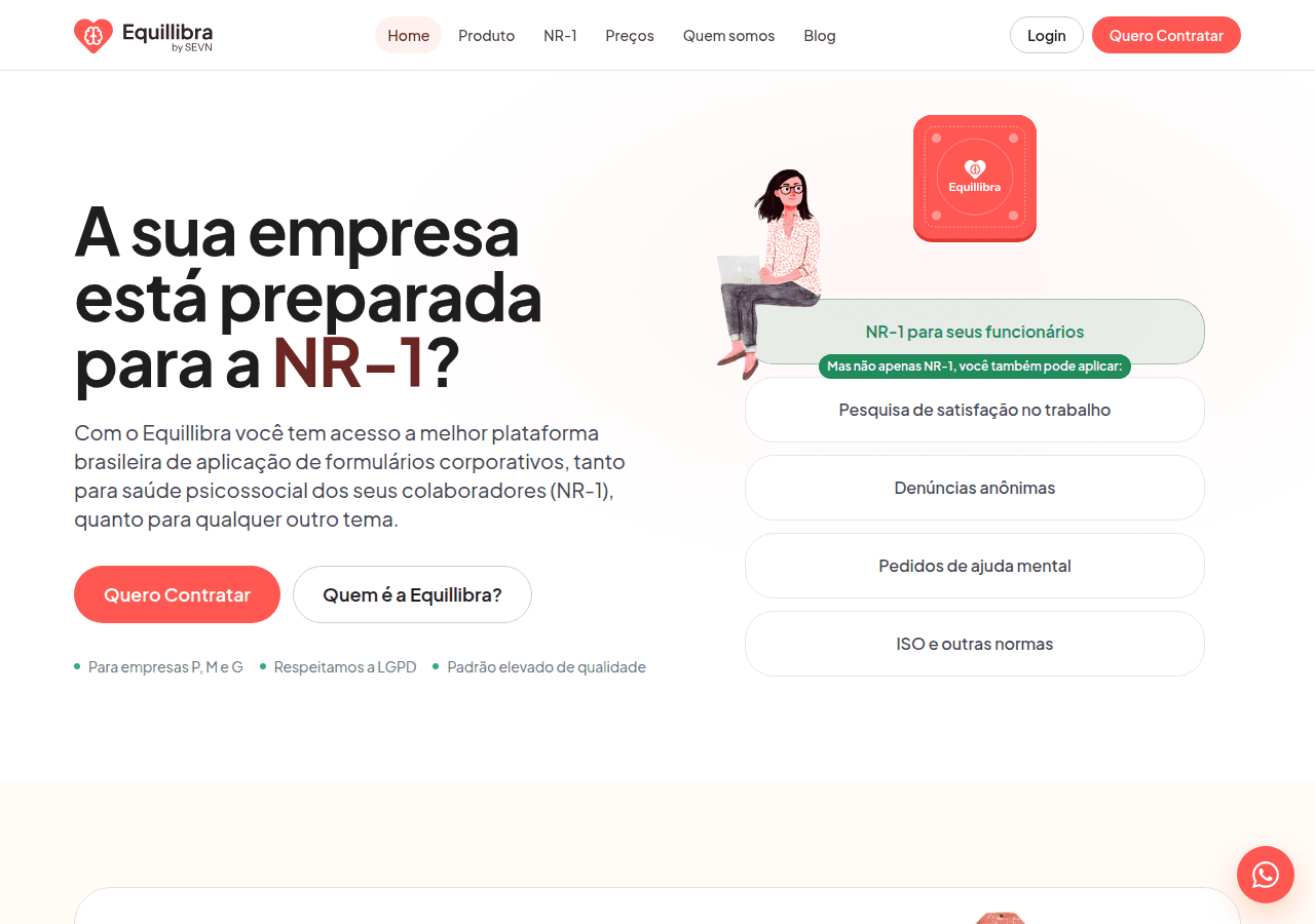 Screenshot of somosequillibra.com.br