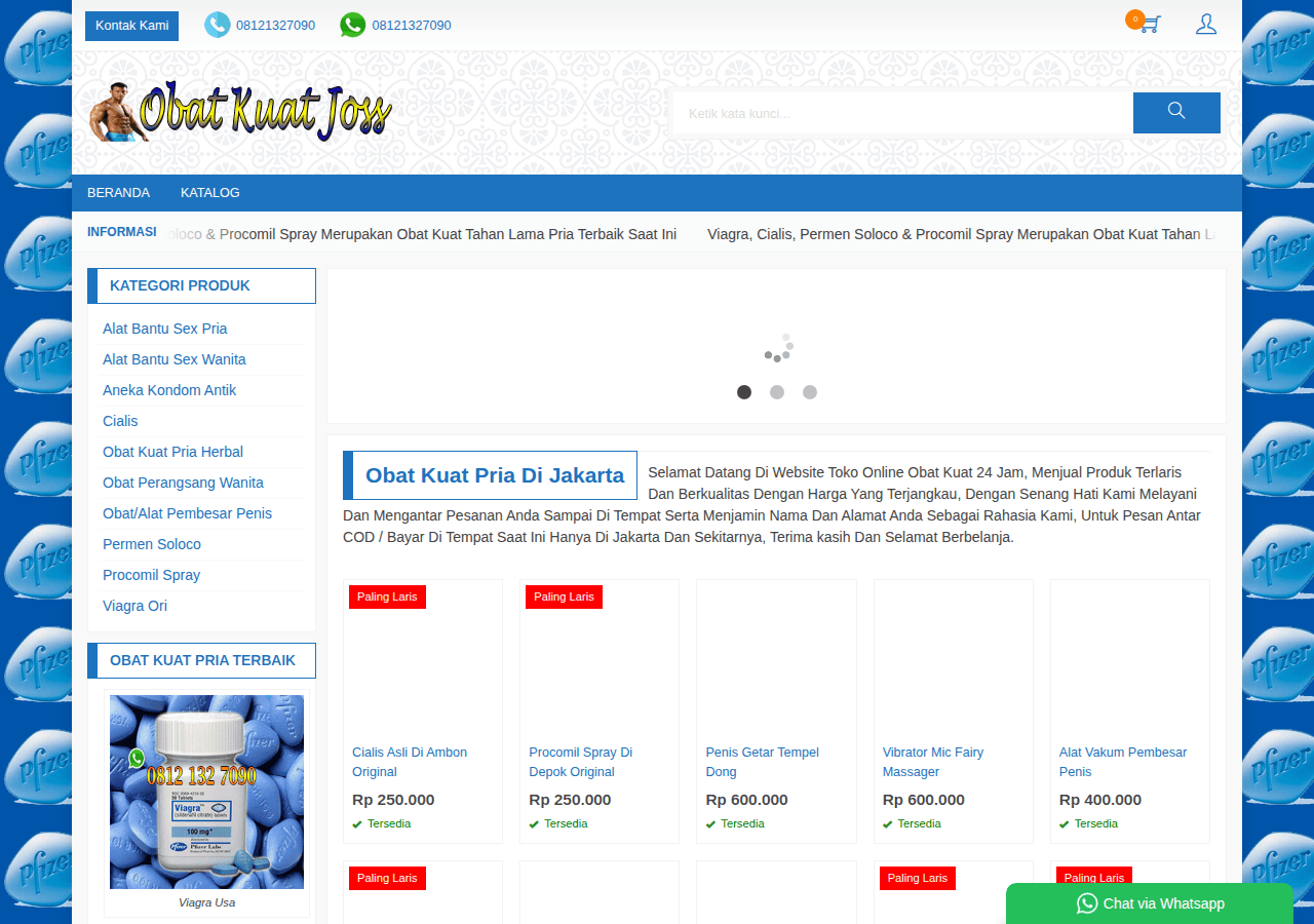Screenshot of obatkuatjoss.com