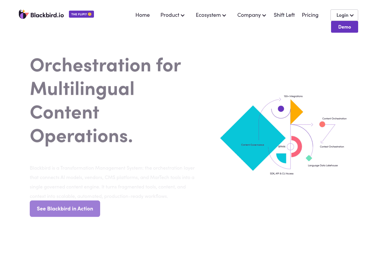 Screenshot of blackbird.io